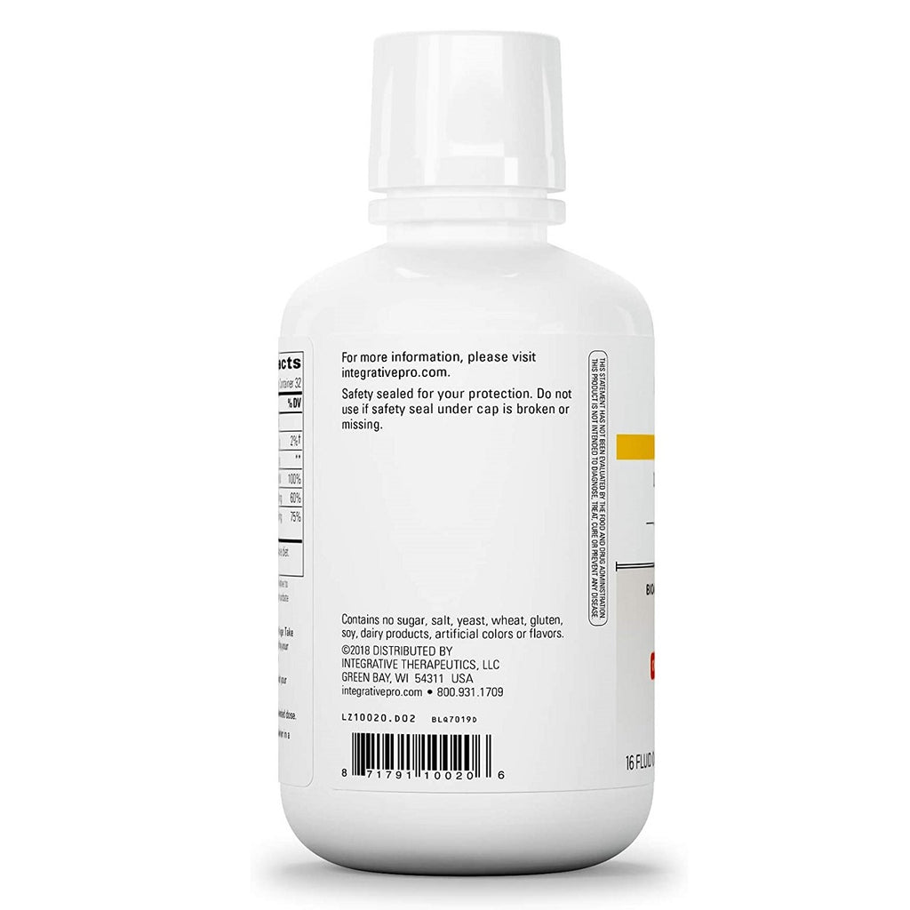 Integrative Therapeutics Liquid Calcium Magnesium 2:1 Orange-Vanilla Flavored
