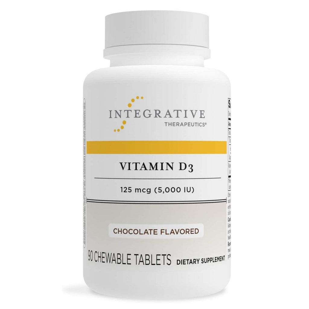 Integrative Therapeutics Vitamin D3 5,000 IU Chocolate 90 Chewable Tablets