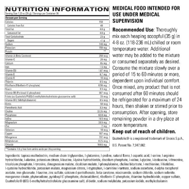 Integrative Therapeutics, Physicians Elemental Diet Kit - Powder Mix Ingredients