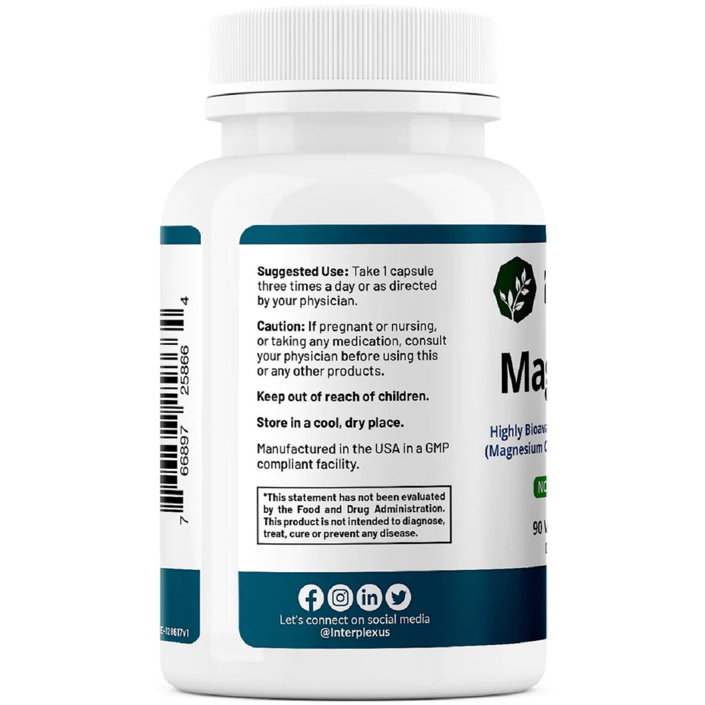 InterPlexus, Magnesium³ 90 Vegetarian Capsule