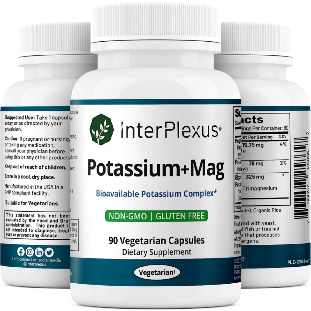 InterPlexus, Potassium+Mag 90 Vegetarian Caps