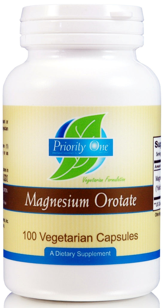 Priority One | Magnesium Orotate | 100 Vegetarian Capsules