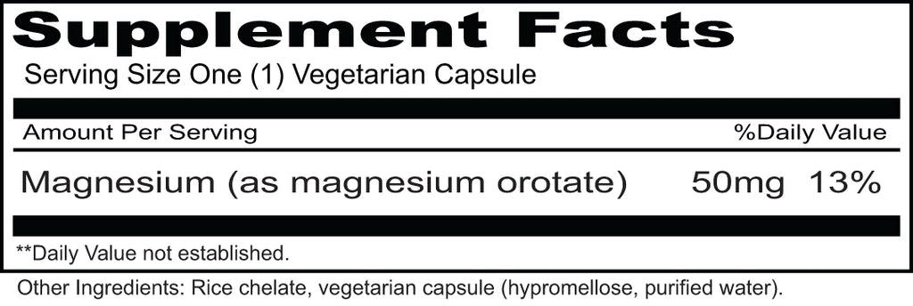 Priority One | Magnesium Orotate | 100 Vegetarian Capsules