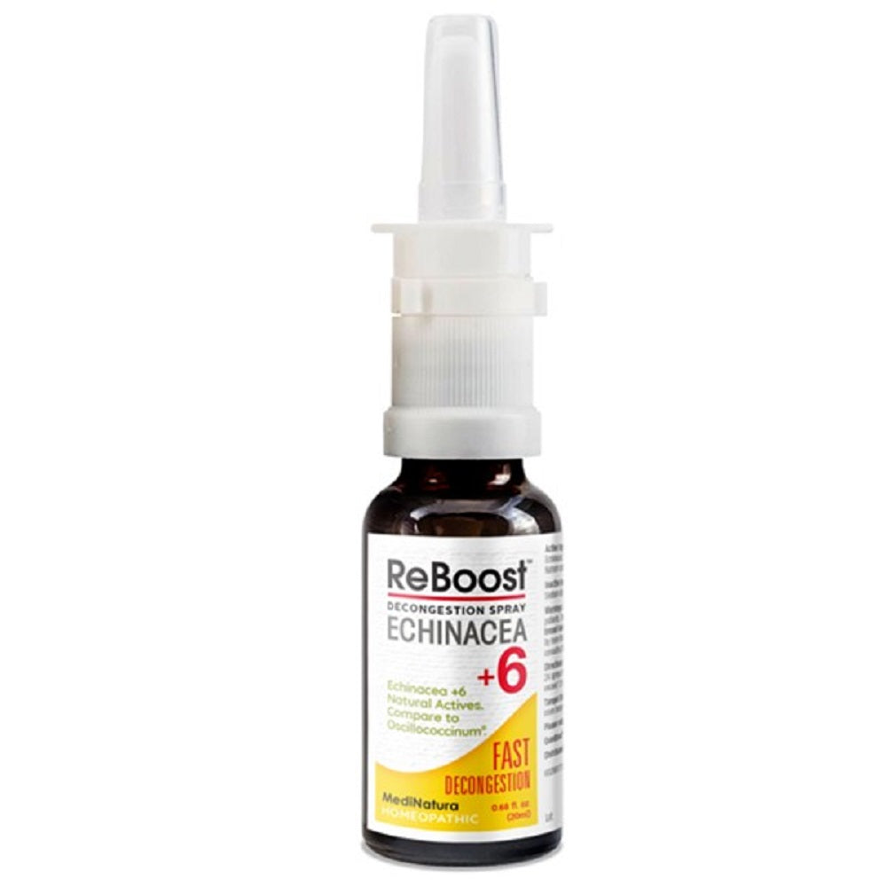 MediNatura, ReBoost Nasal Spray Echinacea+6 Decongestion 0.68 oz Bottle