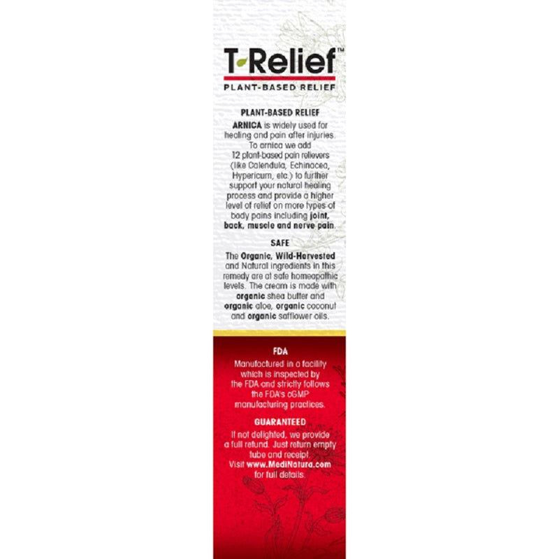 MediNatura, T-Relief Extra Strength Pain 3 oz Cream