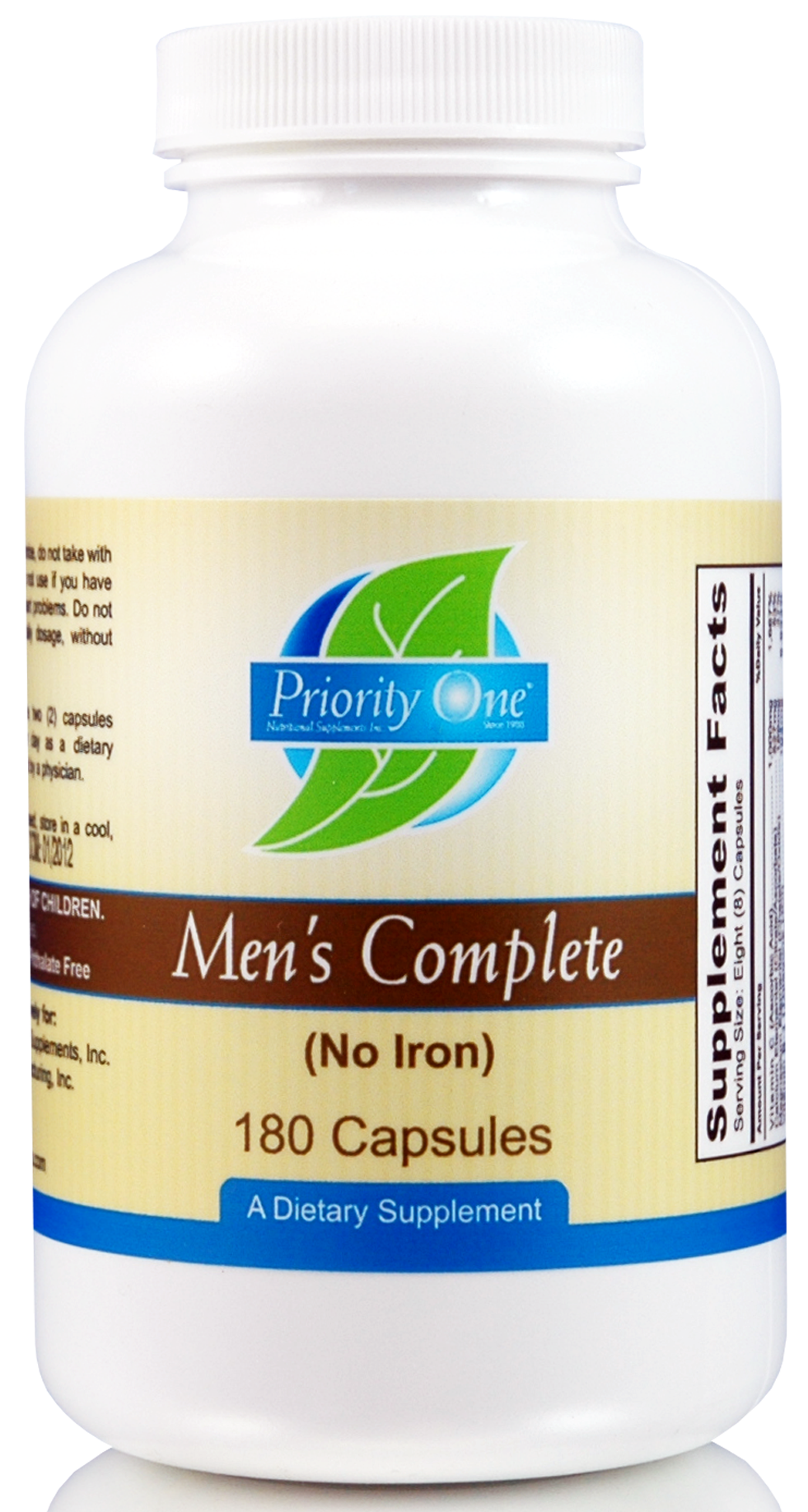 Priority One, Men's Complete No Iron 180 Capsules
