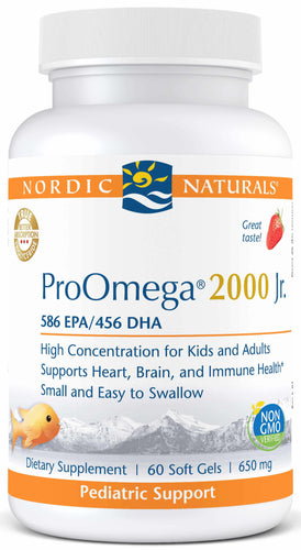 Nordic Naturals | ProOmega 2000 Jr. Strawberry Flavor | 60 Softgels