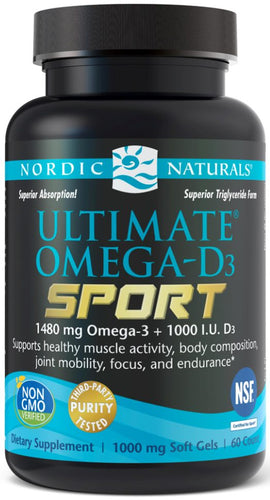 Nordic Naturals | Ultimate Omega-D3 Sport | 60 Softgels