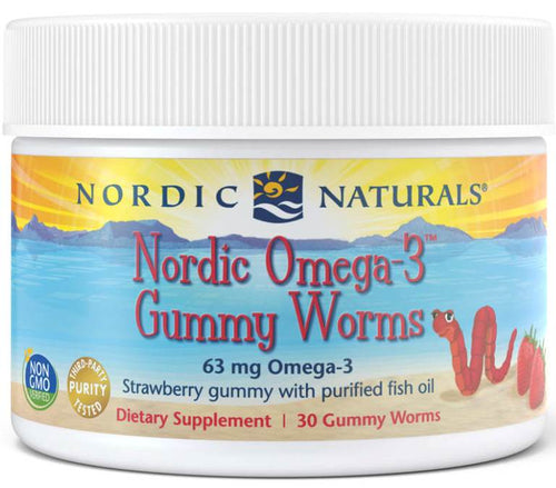 Nordic Naturals | Nordic Omega-3 Gummy Worms | 30 Gummies