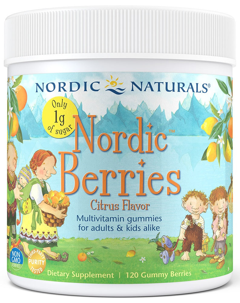 Nordic Naturals, Nordic Berries Reduced Sugar (Citrus) 120 Gummies