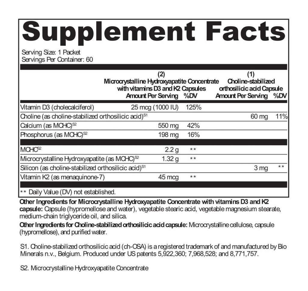 XYMOGEN, OSAplex MK-7™ 60 Packets Ingredients