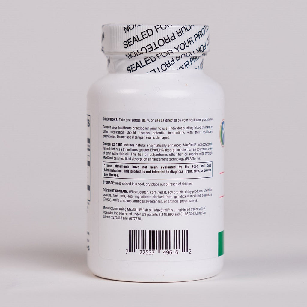 Protocols for Health, Omega 3X 1300 - 60 Softgels Specs