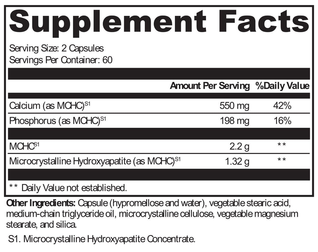 XYMOGEN, Ossopan 1100™ 120 Capsules Ingredients