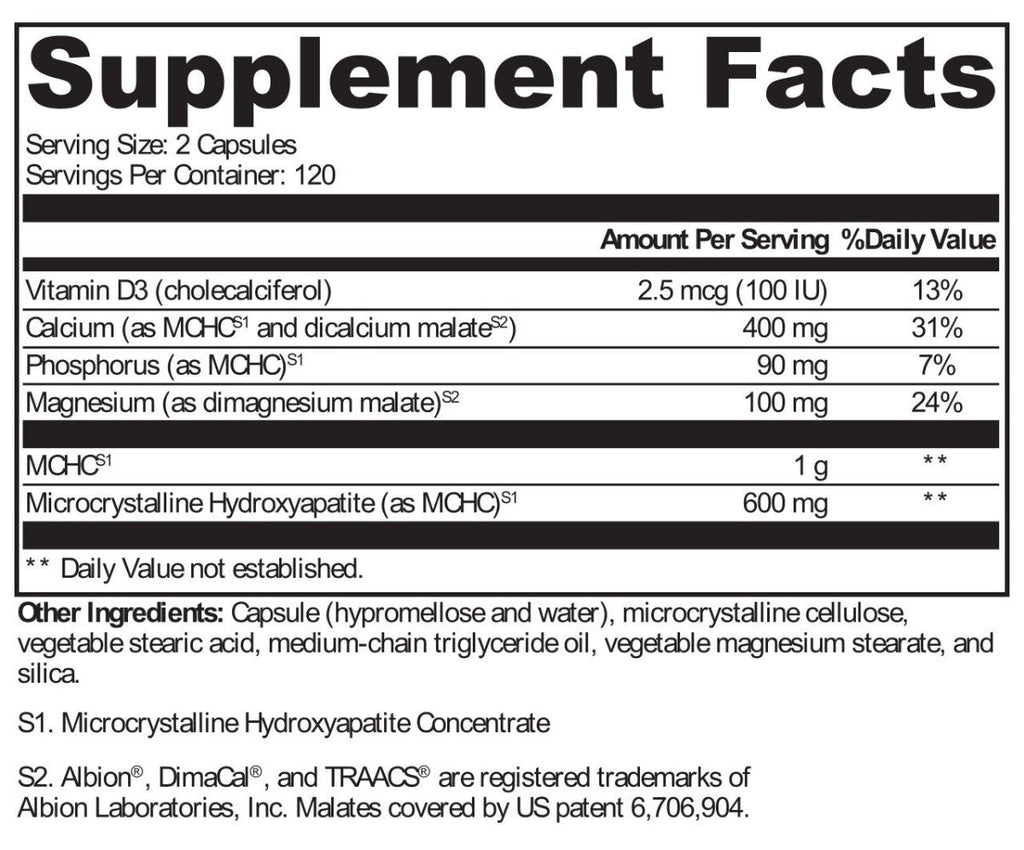 XYMOGEN, Ossopan MD™ 240 Capsules Ingredients