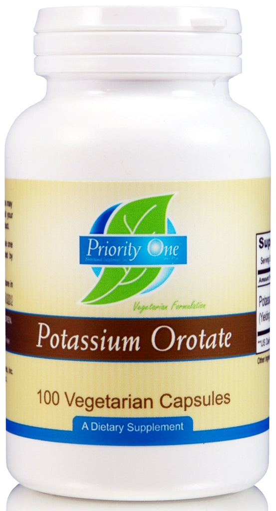 Priority One | Potassium Orotate | 100 Vegetarian Capsules