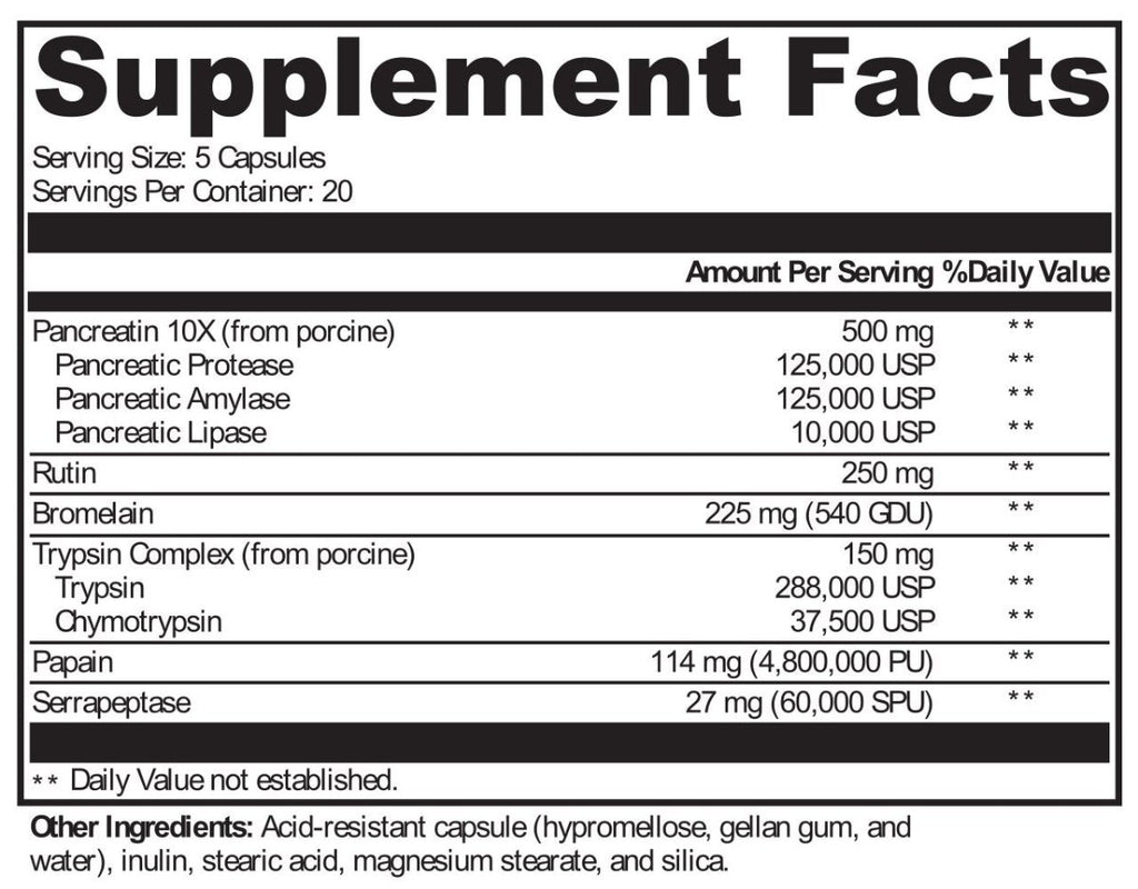 XYMOGEN, ProteoXyme 100 Capsules Ingredients