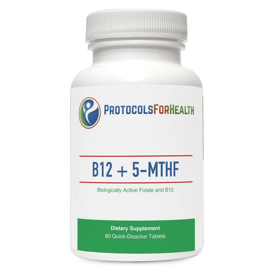 Protocols For Health, B12 + 5-MTHF 60 Tablets
