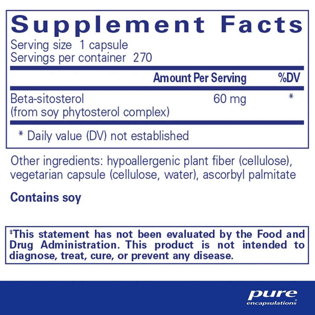 Pure Encapsulations Beta-Sitosterol Ingredients