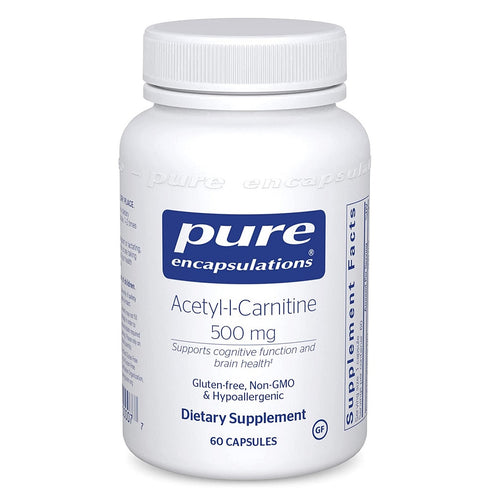 Pure Encapsulations, Acetyl-l-Carnitine 500 mg 60 Capsules