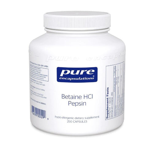 Pure Encapsulations, Betaine HCl Pepsin 250 Capsules