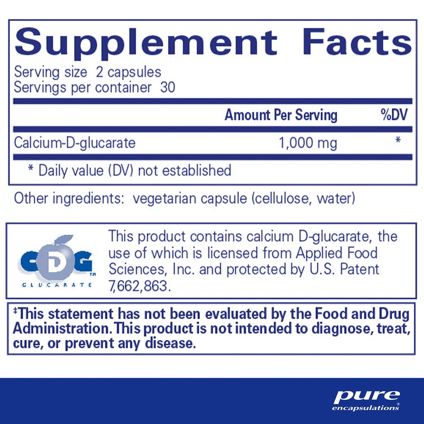 Pure Encapsulations Calcium D Glucarate 60 And 120 Capsules Supports Detoxification And 8116