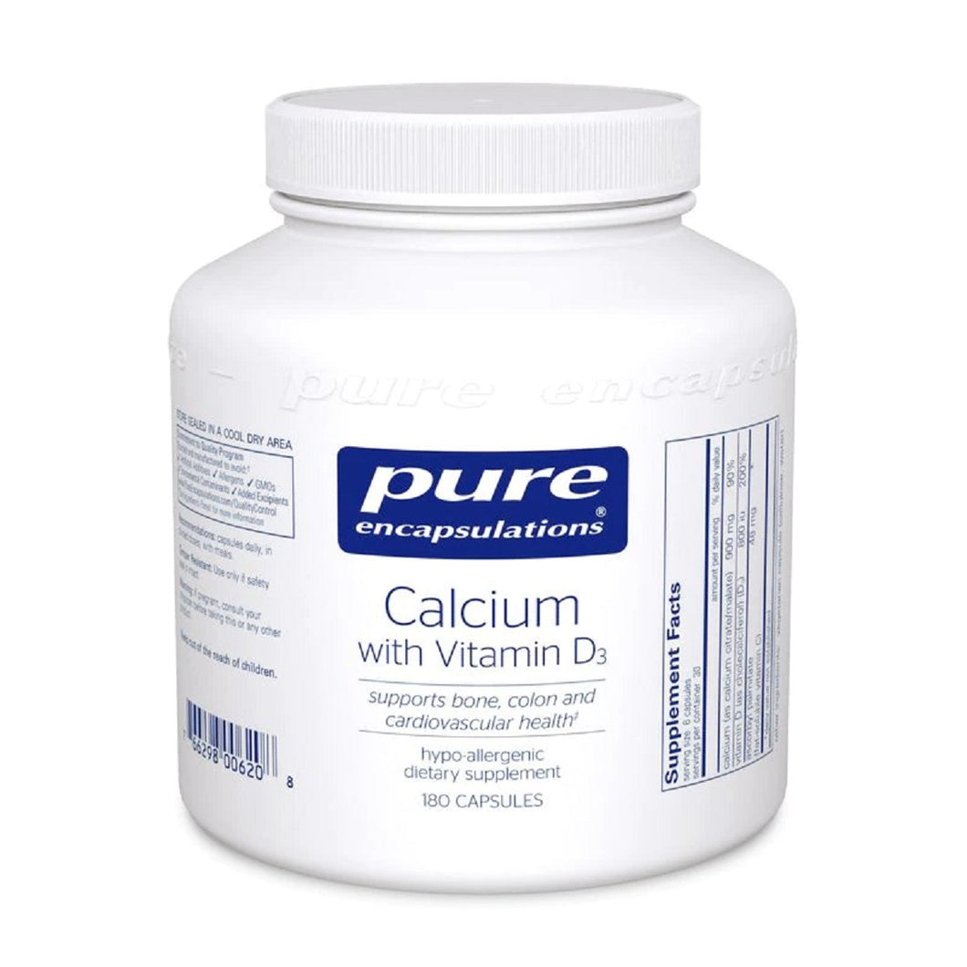 Pure Encapsulations, Calcium with Vitamin D3 180 Capsules
