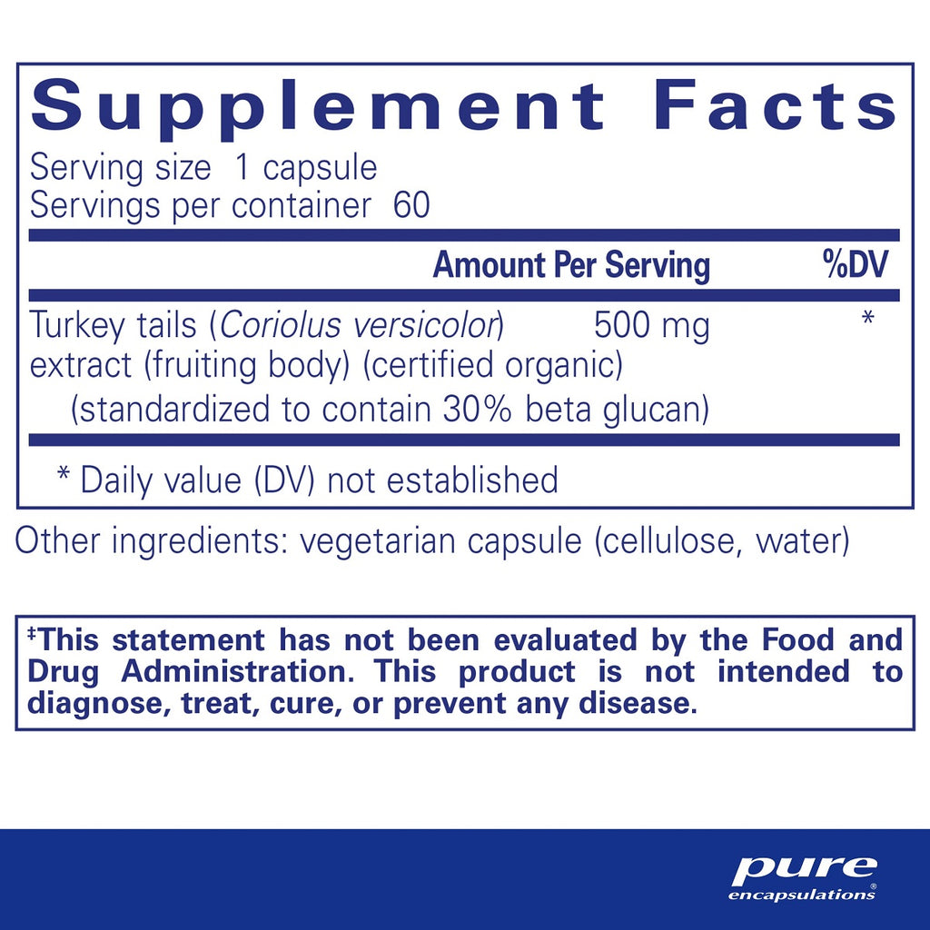 Pure Encapsulations, Coriolus Extract 60 Capsules Ingredients