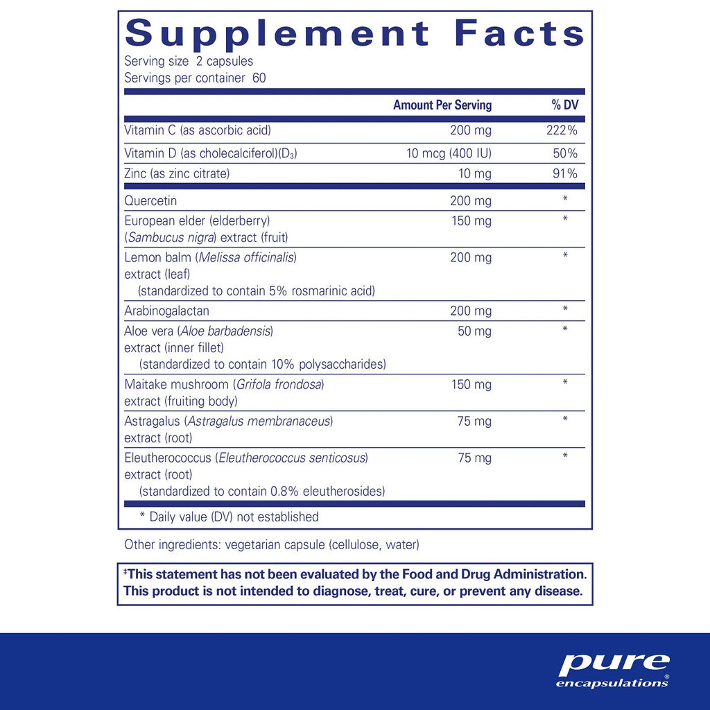 Pure Encapsulations, Daily Immune Ingredients