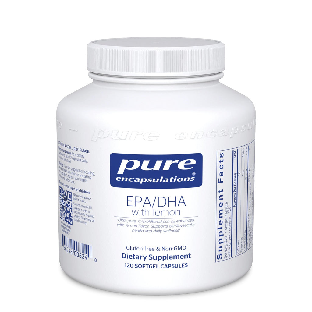 Pure Encapsulations, EPA/DHA with Lemon 120 Softgel Capsules