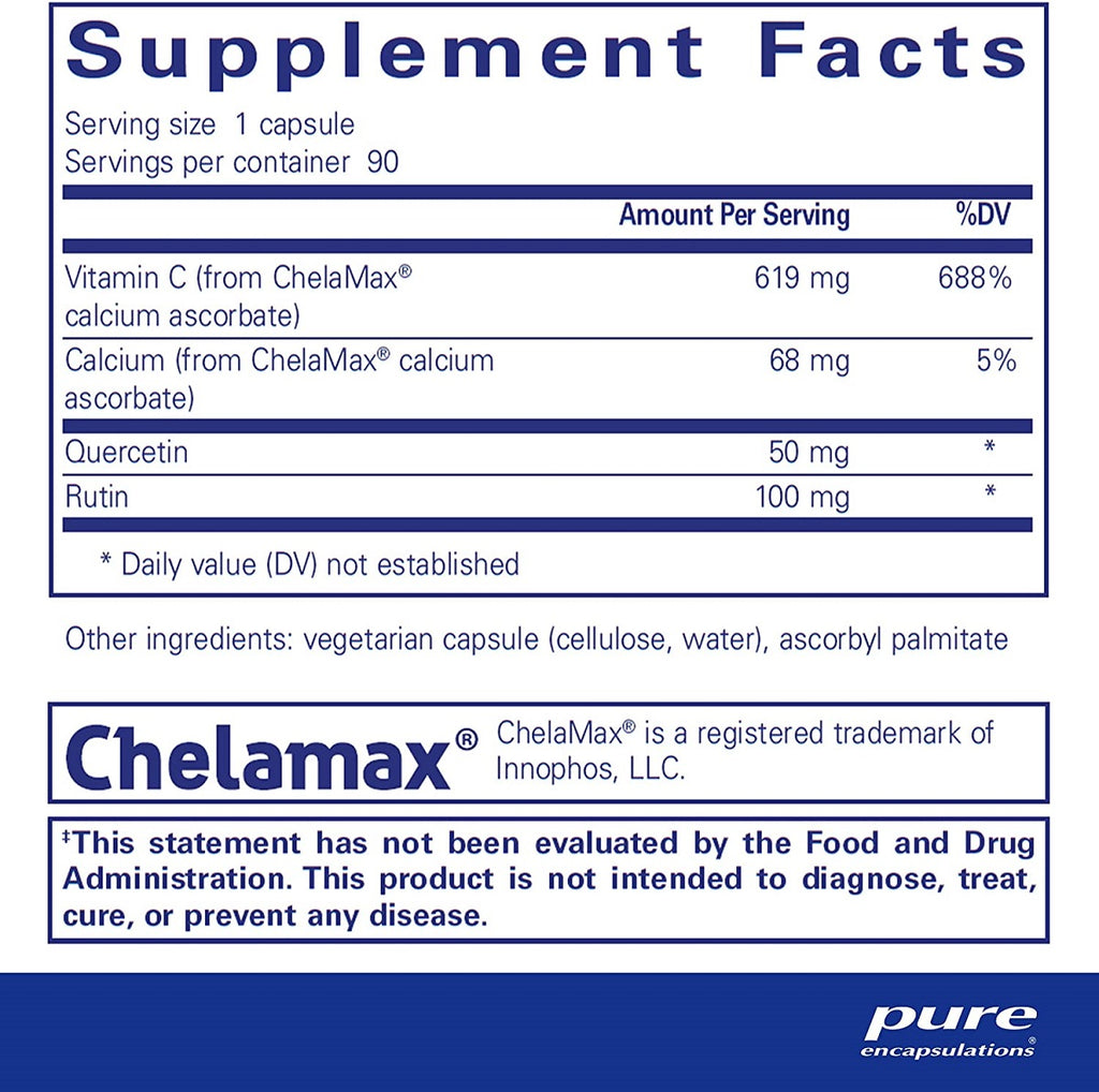 Pure Encapsulations, Essential-C & Flavonoids Ingredients