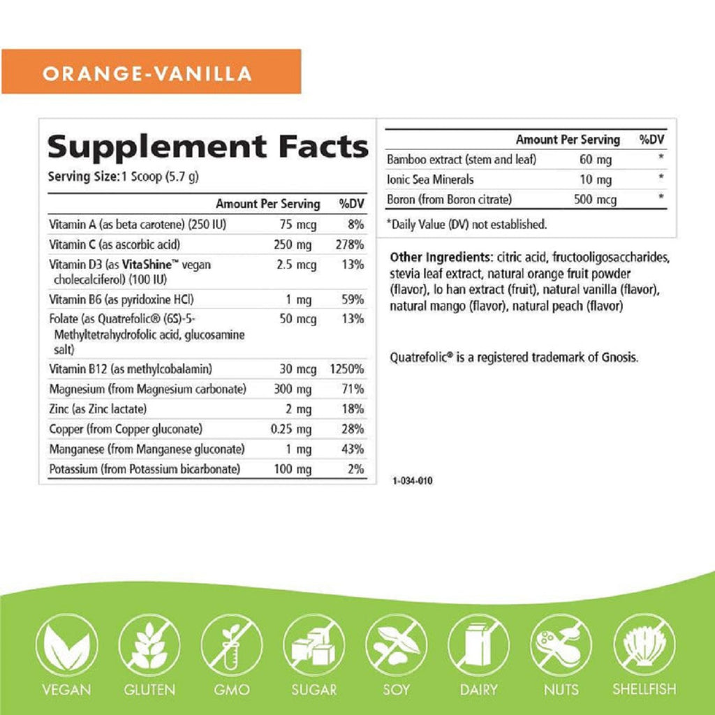 Pure Essence, Ionic-Fizz Magnesium Plus Orange-Vanilla Flavor Ingredients