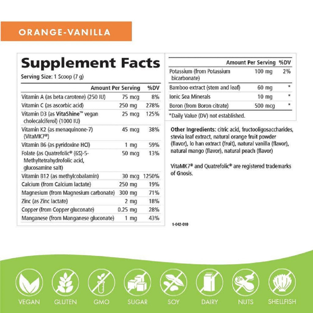 Pure Essence, Ionic-Fizz™ Super D-K Calcium Plus™ Orange-Vanilla Flavor Ingredients
