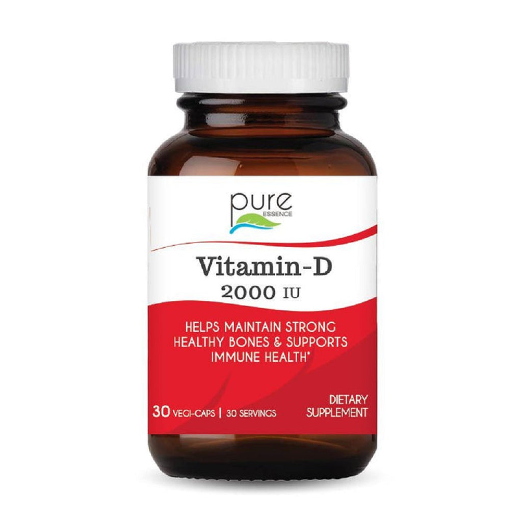 Pure Essence, Vitamin-D 2000 IU 30 Vegi-Caps