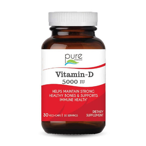 Pure Essence, Vitamin-D 5000 IU 30 Vegi-Caps
