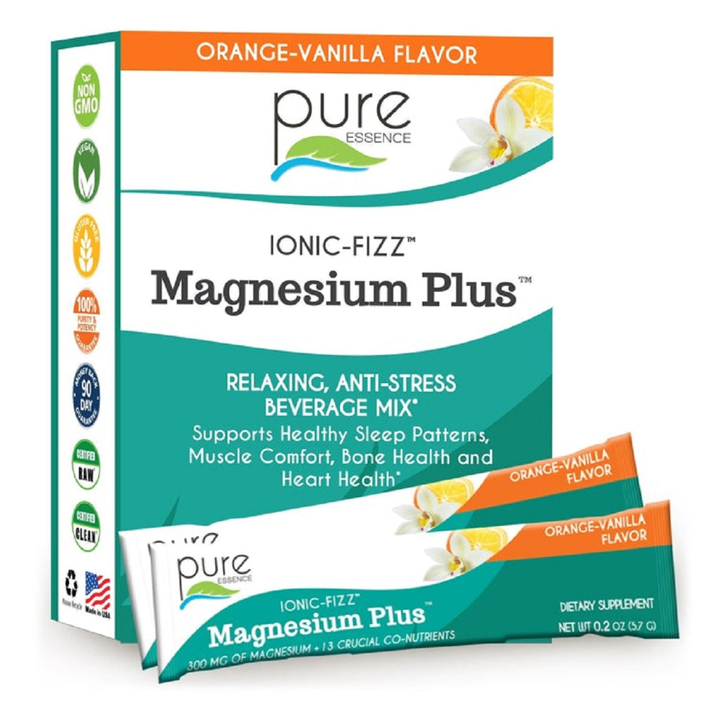 Pure Essence, Ionic-Fizz Magnesium Plus Orange-Vanilla Flavor 15-ct