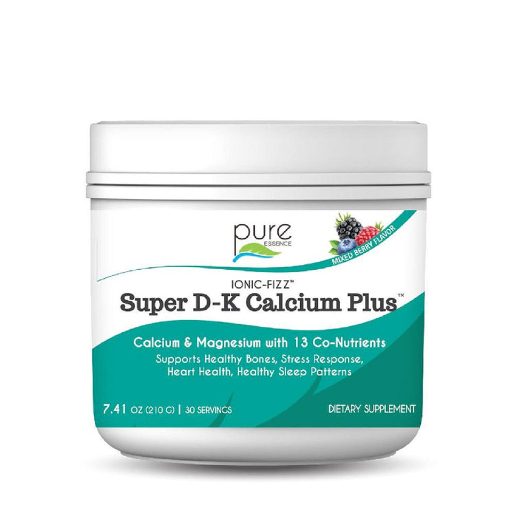 Pure Essence, Ionic-Fizz™ Super D-K Calcium Plus™ Mixed Berry Flavor 210 Grams