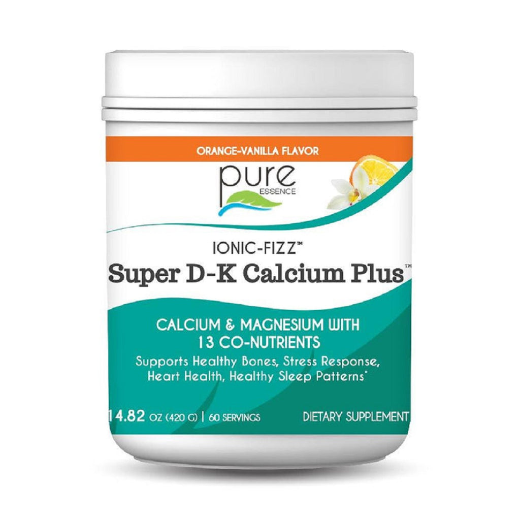 Pure Essence, Ionic-Fizz™ Super D-K Calcium Plus™ Orange-Vanilla Flavor 420 Grams