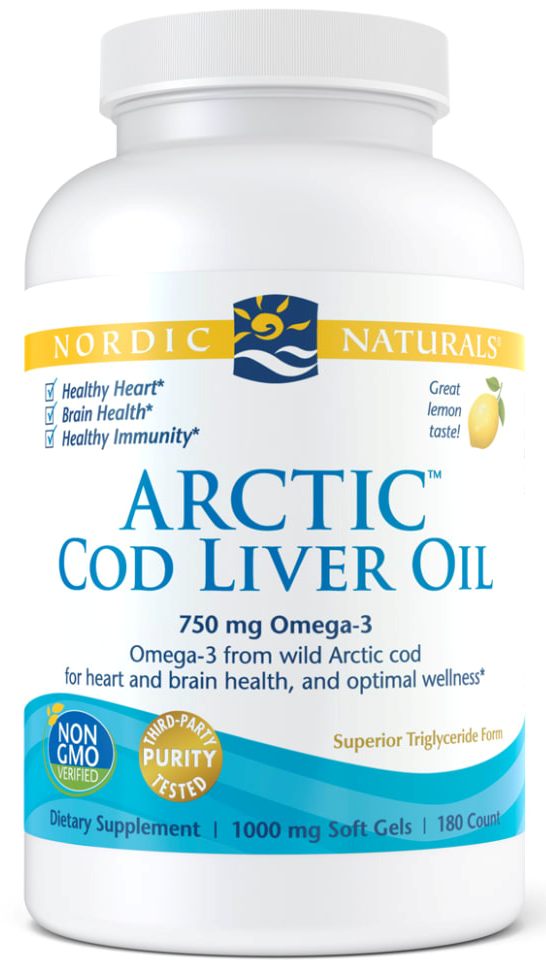 Nordic Naturals | Arctic Cod Liver Oil (Lemon) | 180 Softgels