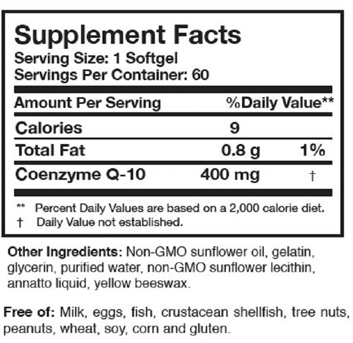 Researched Nutritional | CoQ10 Power™ | Ingredients