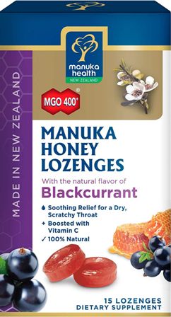 Manuka Health | Manuka Honey Blackcurrant, MGO 400+ | 15 Lozenges