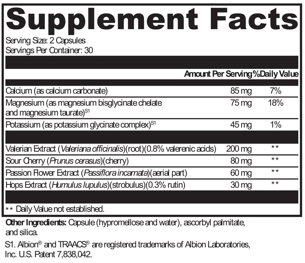 Protocols For Health, Calm 60 Softgels Ingredients