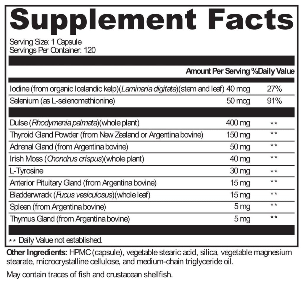 XYMOGEN, T-150 120 Capsules Ingredients