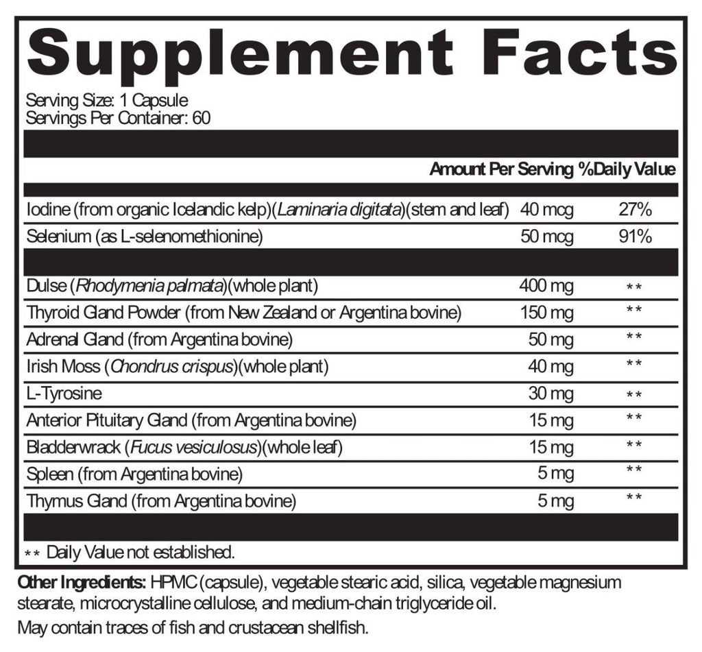 XYMOGEN, T-150 60 Capsules Ingredients