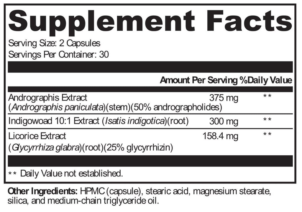 XYMOGEN, Viragraphis™ 60 Capsules Ingredients