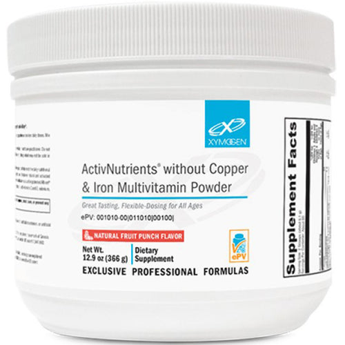XYMOGEN, ActivNutrients® without Copper & Iron Multivitamin Powder Fruit Punch 60 Servings