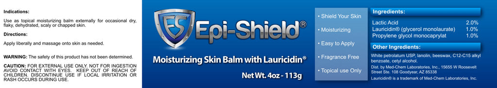 Med-Chem Laboratories, Epi-Shield® Moisturizing Skin Balm 4oz Specs Sheet