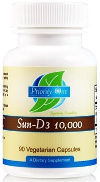 Priority One | Sun D3 10,000IU | 90 Vegetarian Capsules